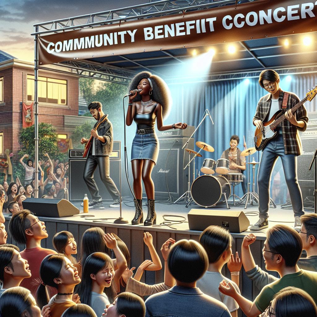 Community benefit concert illustration