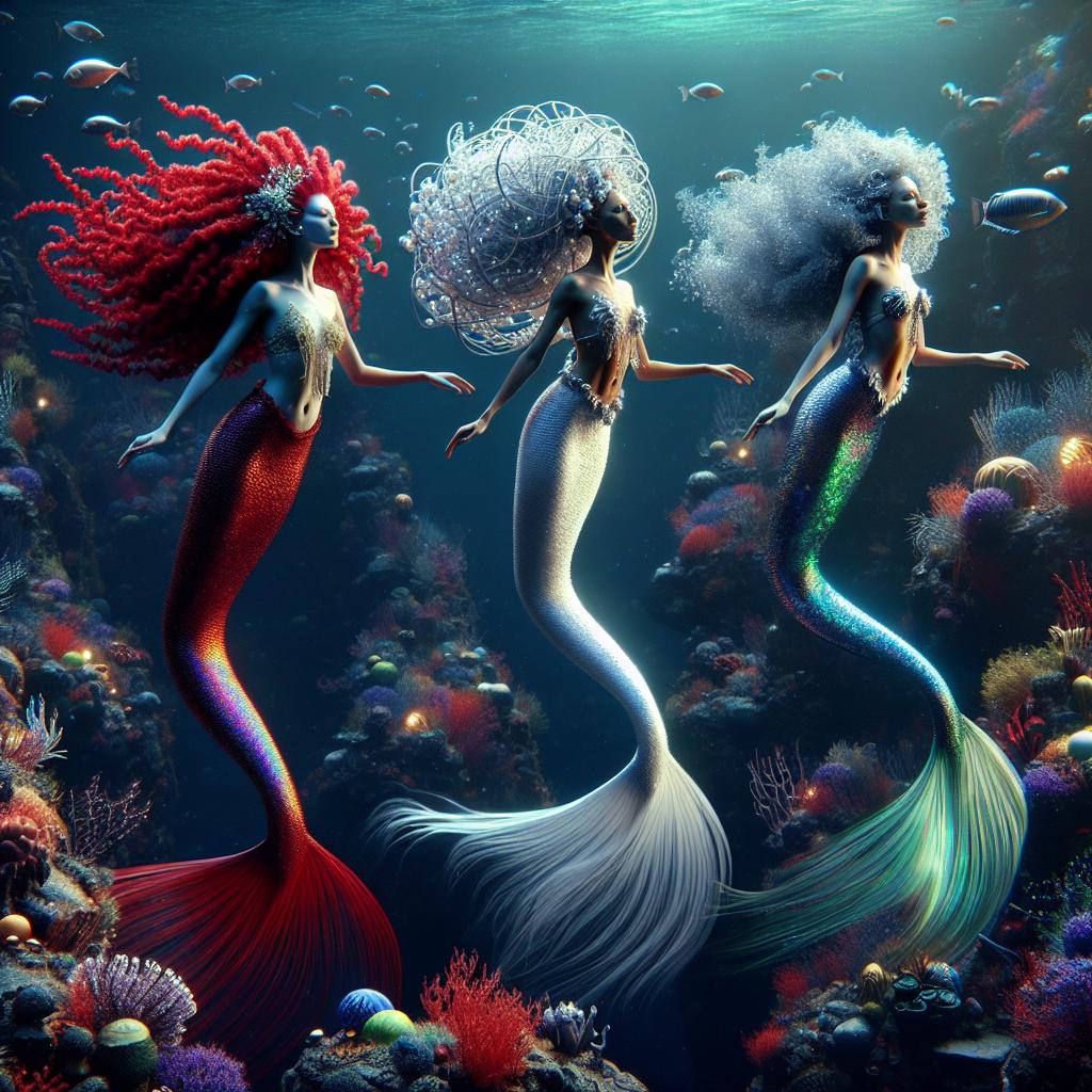 Underwater mermaid ballet concept