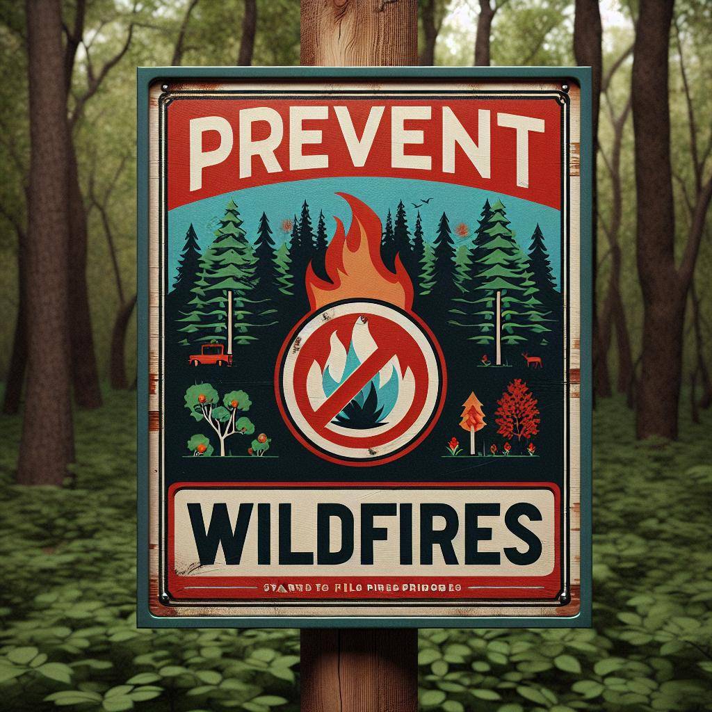 Wildfire prevention signage design.