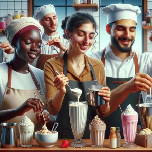 Sweet milkshake artisans portrait.