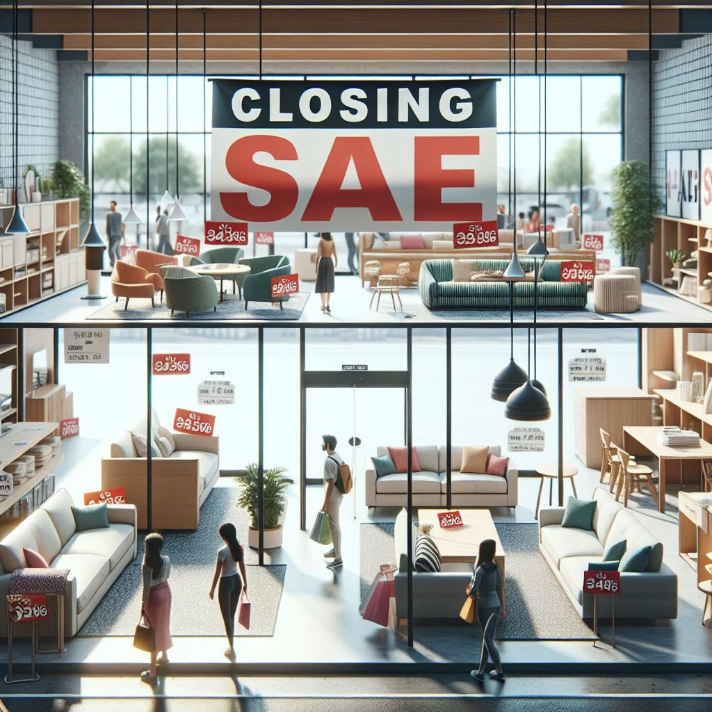 Furniture store closing sale