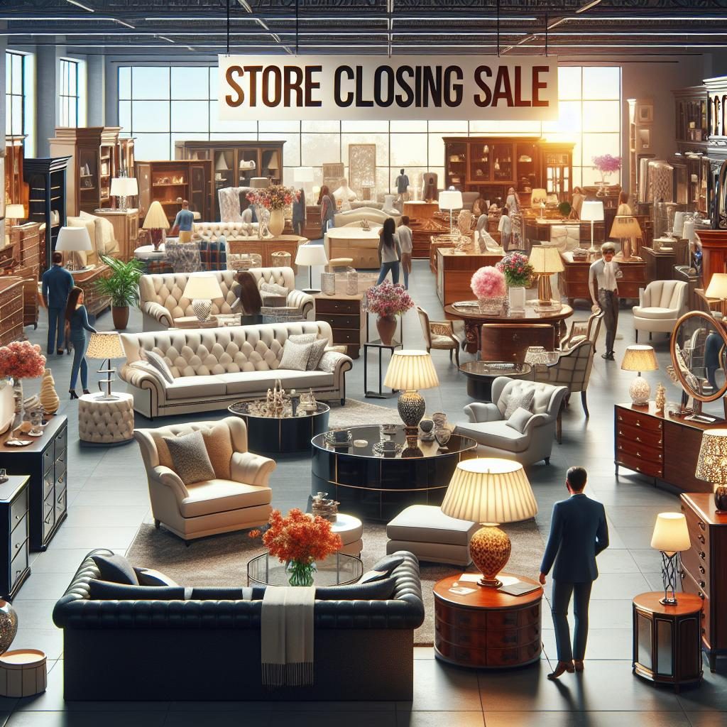 Furniture store closing sale