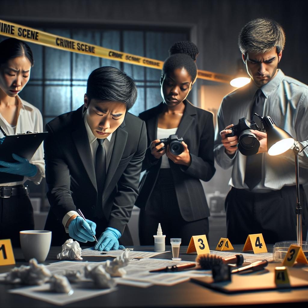 Crime scene investigation concept