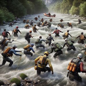 Swift water rescue team