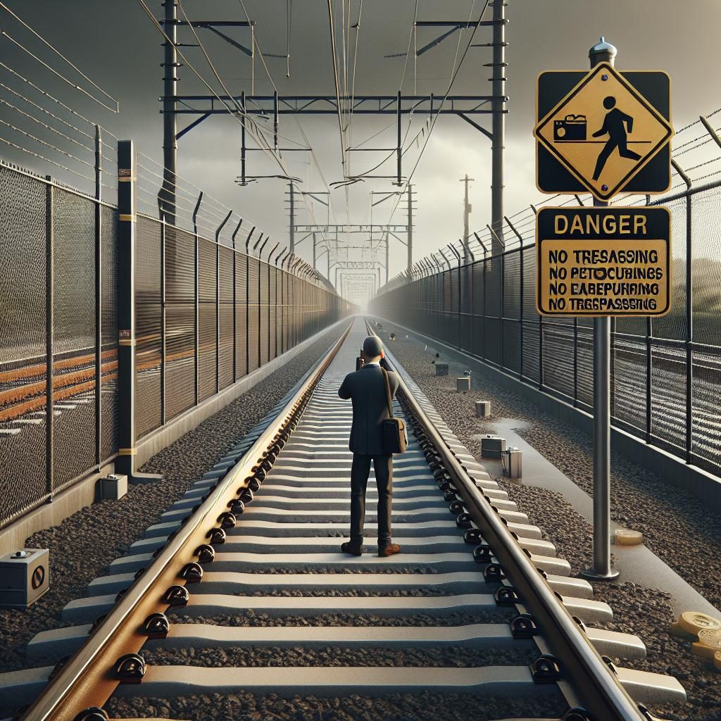 Train track safety awareness