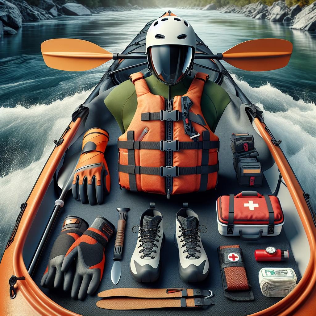 River kayaker safety gear