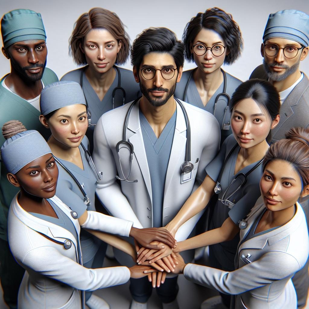 Medical team unity concept.