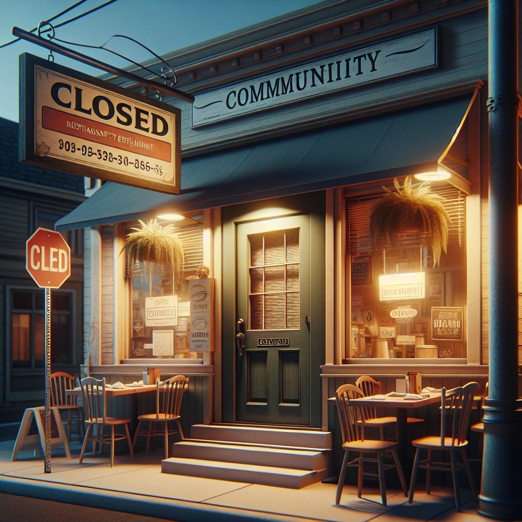 Community restaurant closure illustration