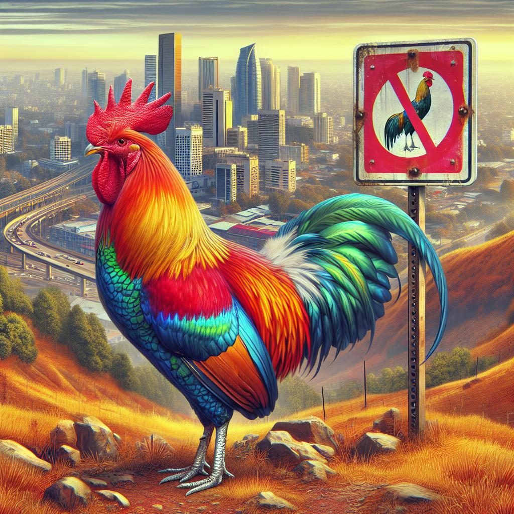 Rooster banned in city.