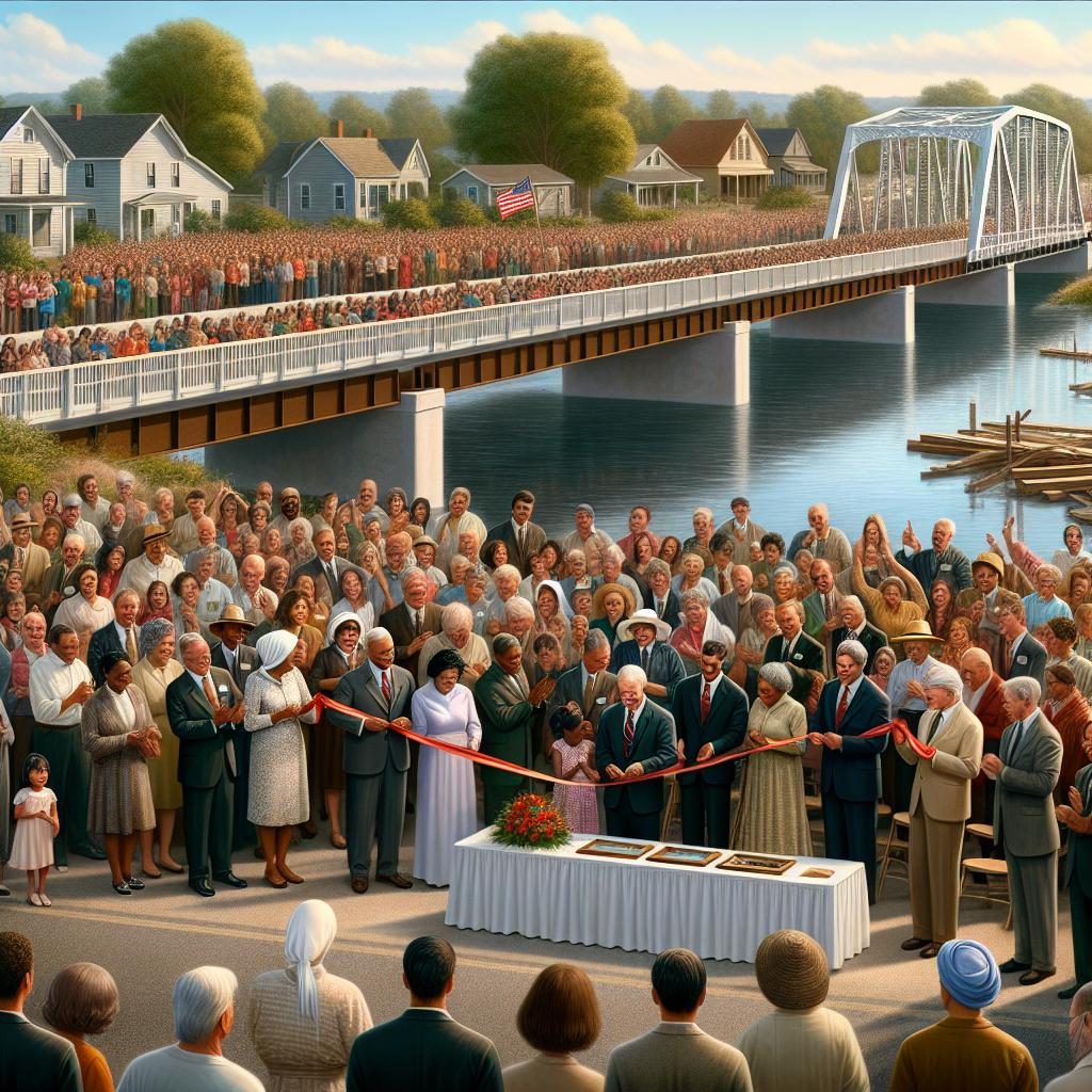 Community bridge dedication ceremony.