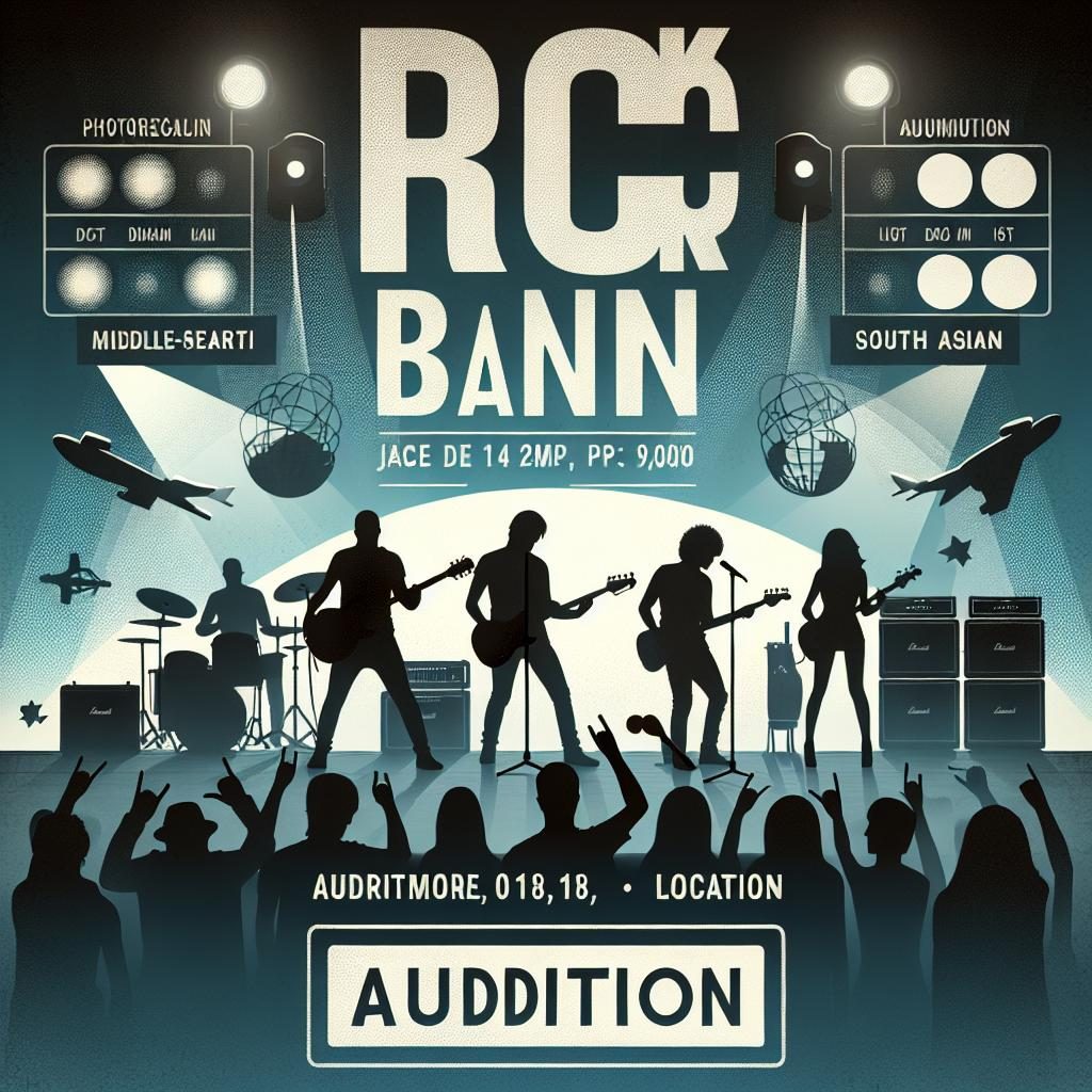 Rock band audition poster