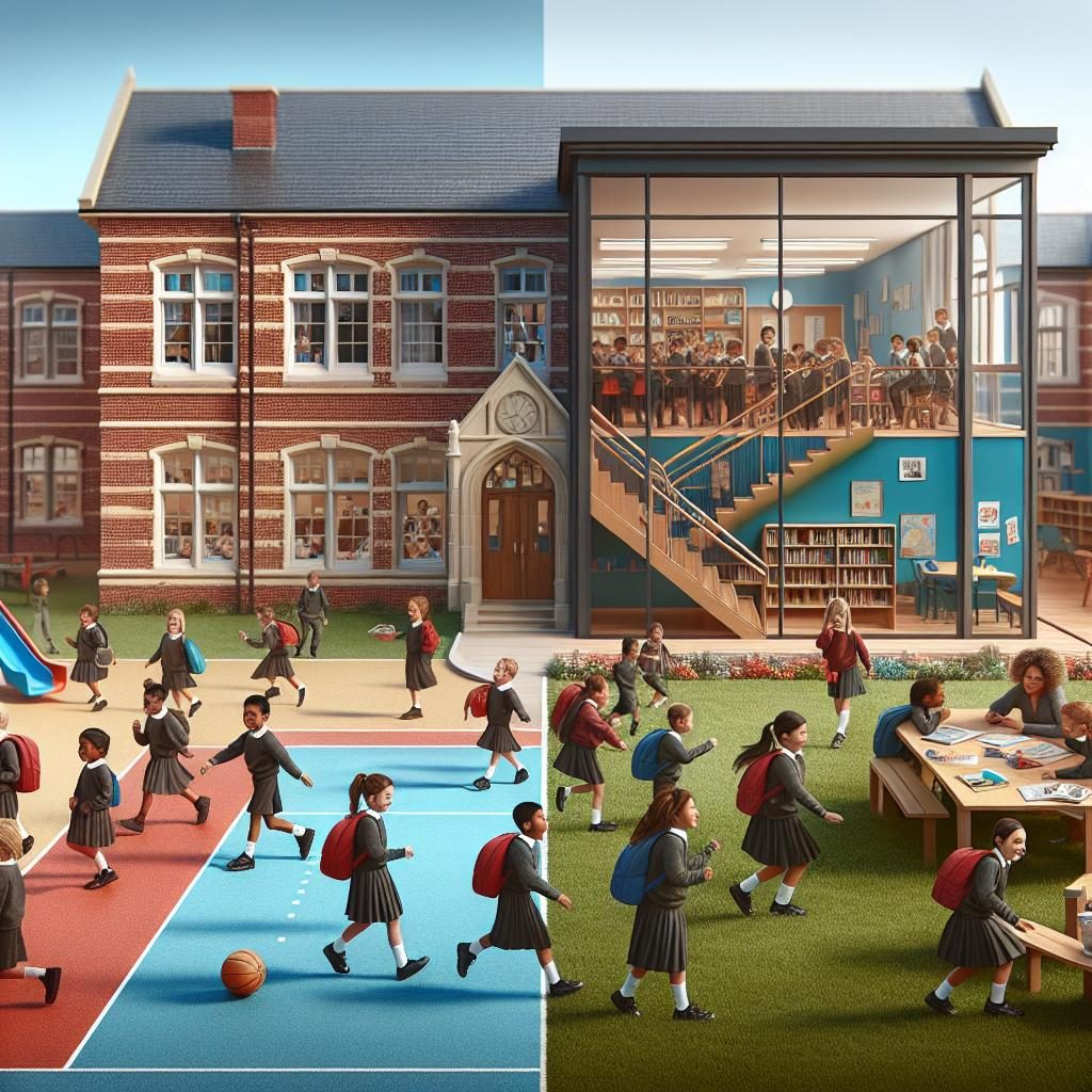 School property transformation concept