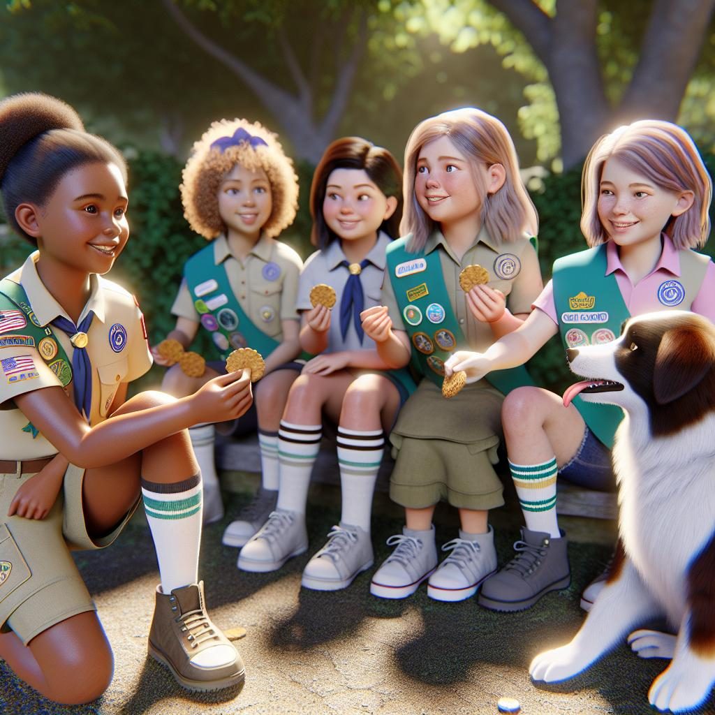 Girl Scouts with Dogs