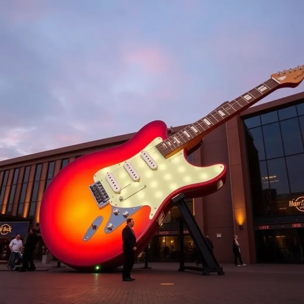 Bristol Unveils Stunning 45-Foot Guitar as Countdown Begins for Hard Rock Hotel Opening