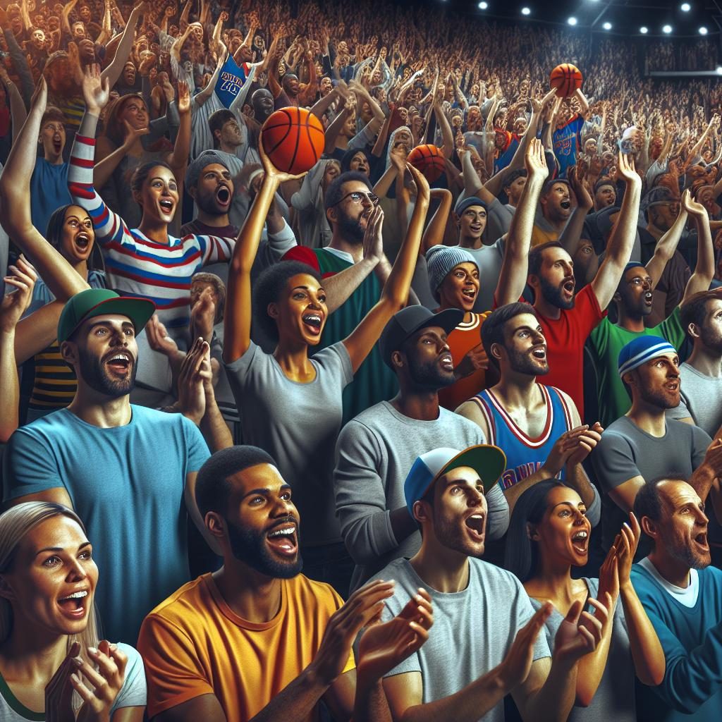 Basketball Fans Cheering