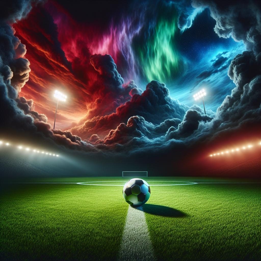 Football Under Dramatic Skies