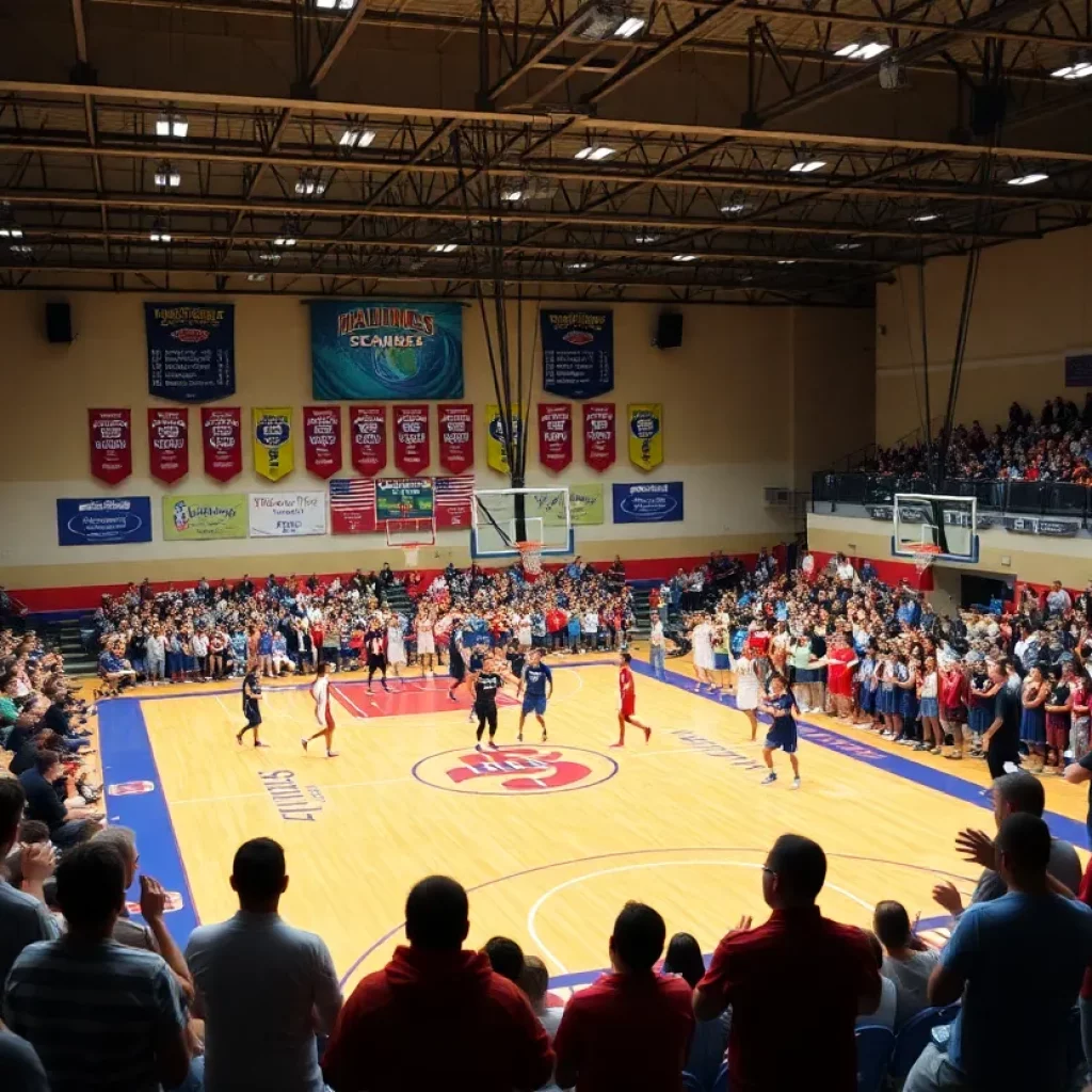 Fans enjoying the Bristol Classic Basketball Tournament