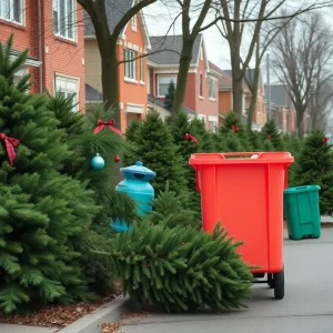 Residents participating in live Christmas tree collection in Johnson City