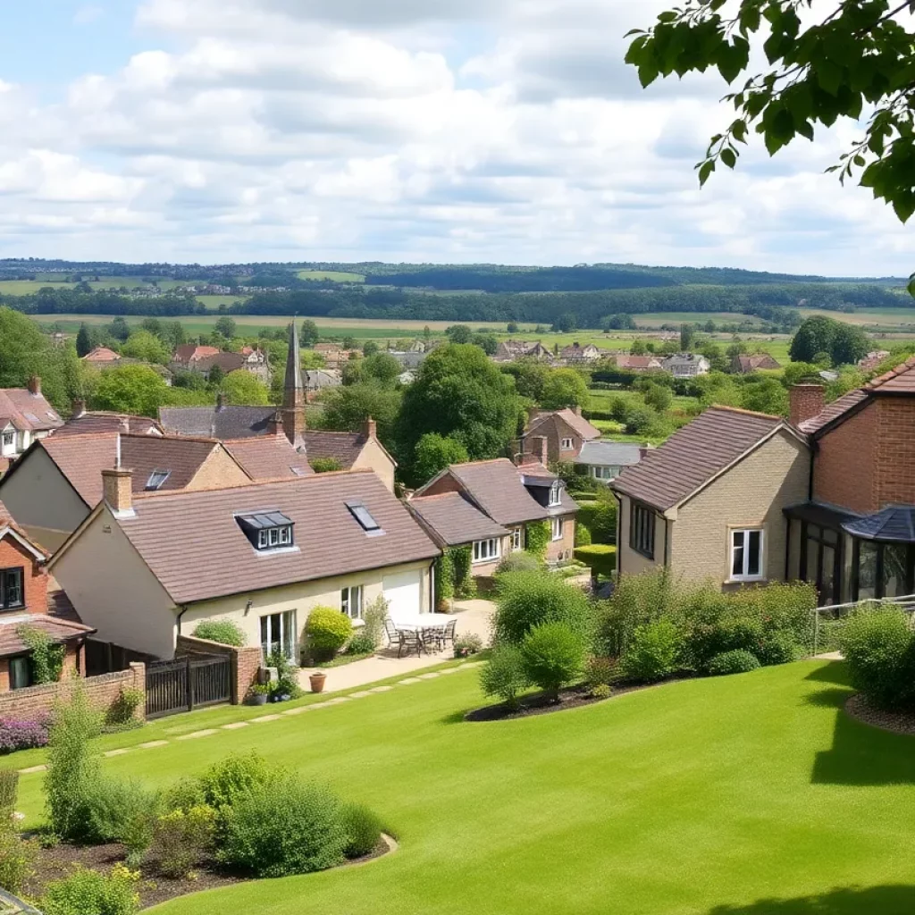 A scenic landscape of homes in Abingdon and Bristol highlighting real estate options.