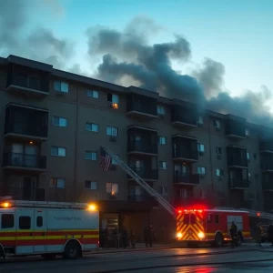 Firefighters responding to an apartment blaze in Bristol, Tennessee