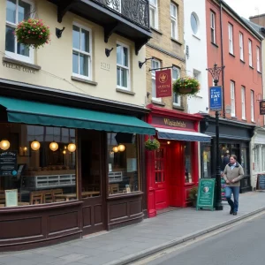 A view of Bristol restaurants with local residents looking on in dismay.