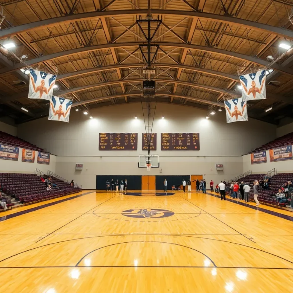 Interior view of the renovated Dobyns-Bennett Dome filled with excitement during the reopening event.