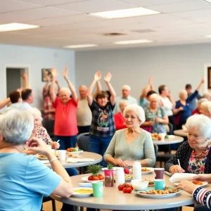 Seniors participating in activities at the Elizabethton Senior Center