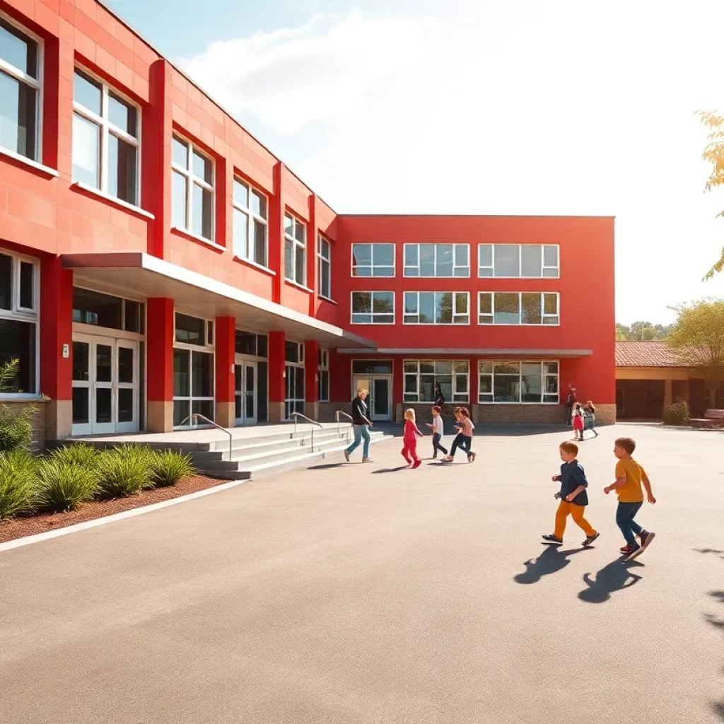 Holston View Elementary School during a sunny day