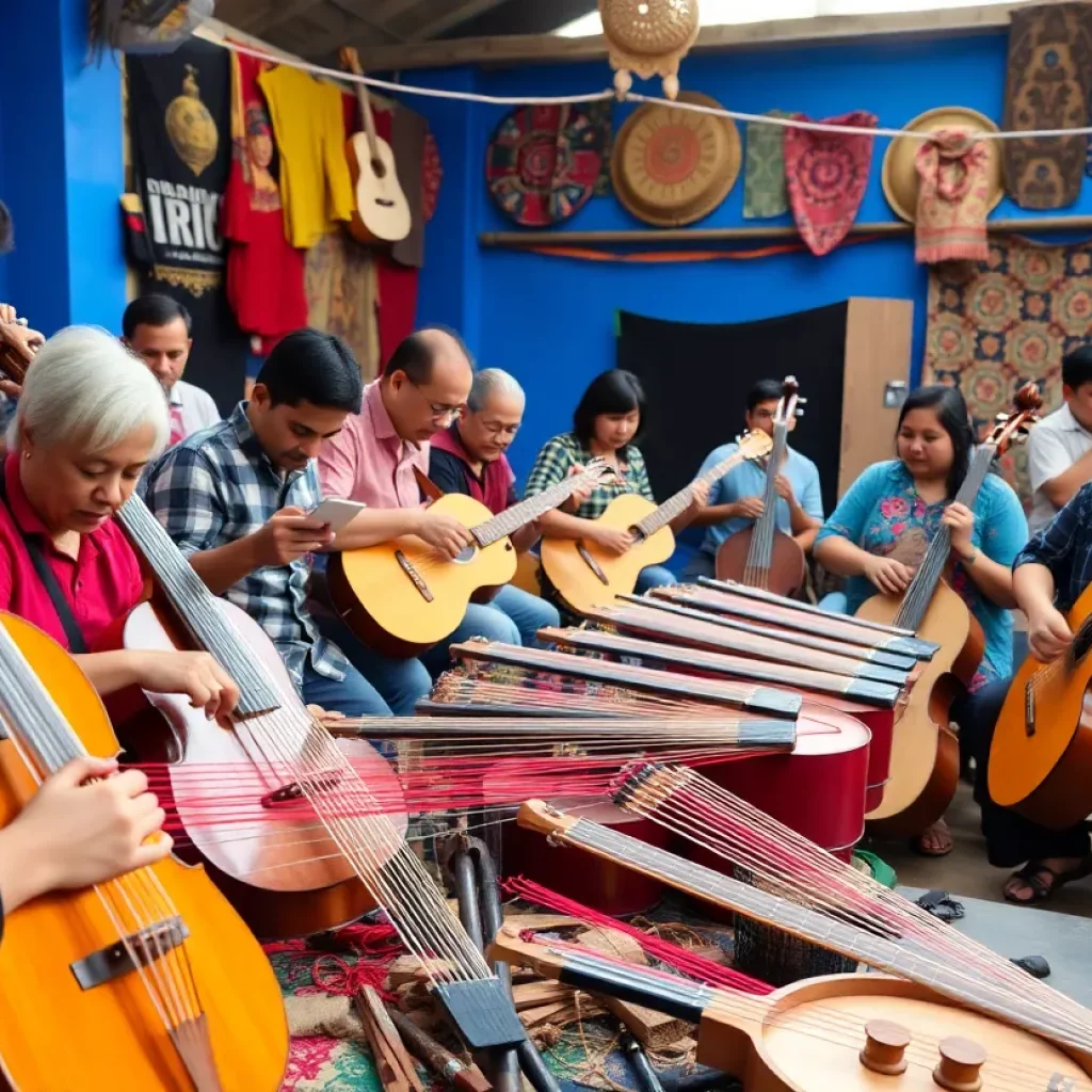 Participants engaging in a music-making class at the museum