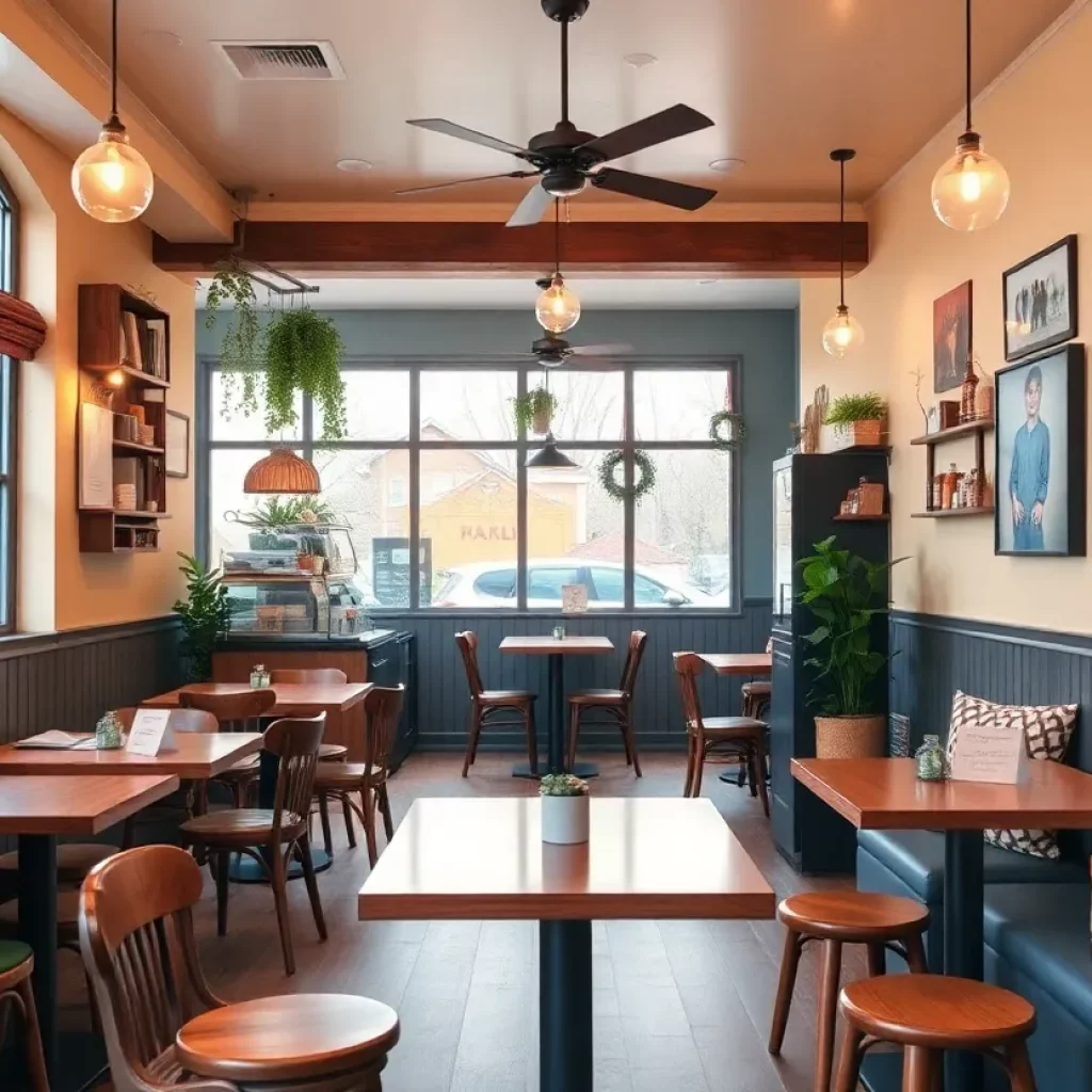 Interior of Myck's Café showcasing cozy seating and inviting decor