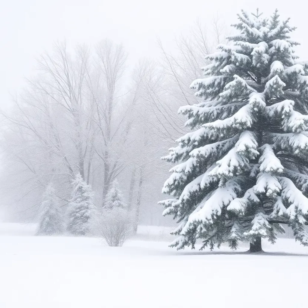 A beautiful yet harsh winter scene in the Eastern U.S.