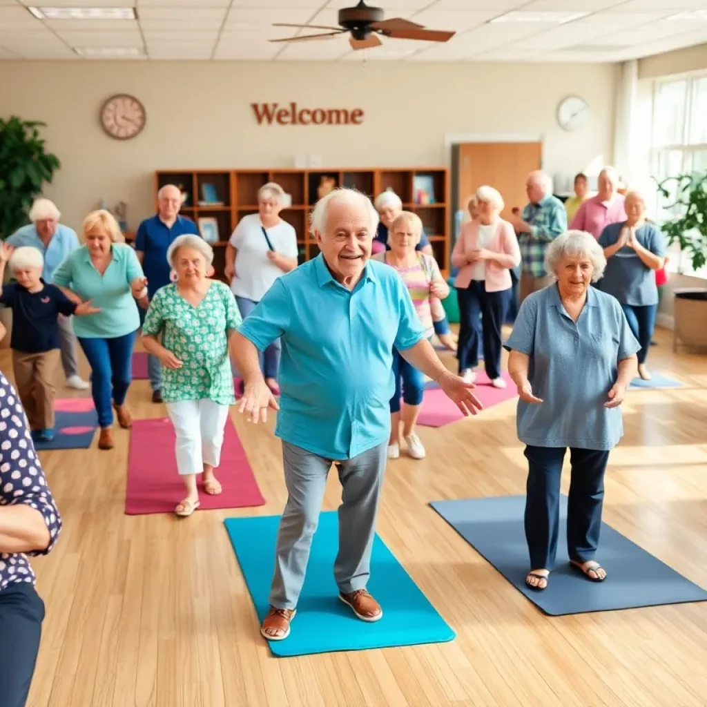 Seniors participating in fitness and community activities at Elizabethton Senior Center.