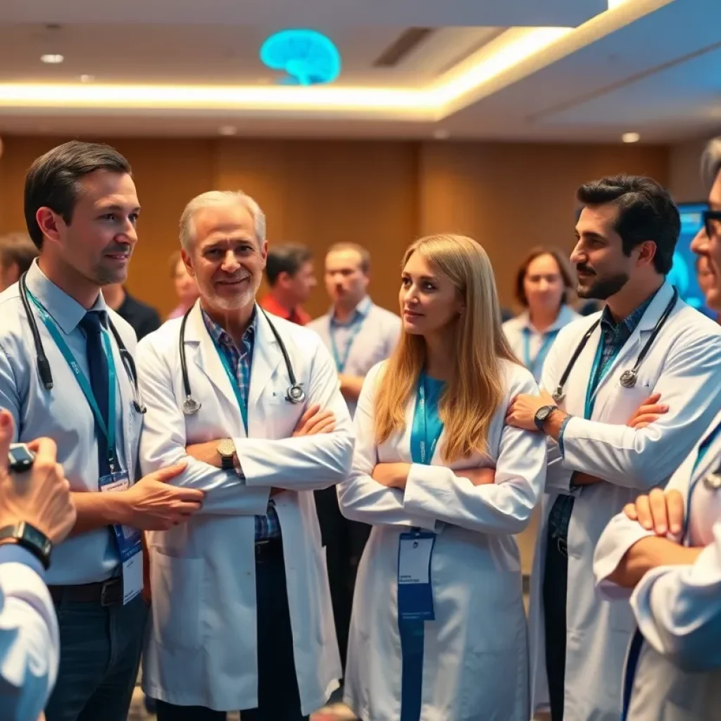 Group of healthcare professionals at a neurosciences symposium